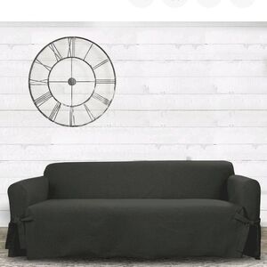 Farmhouse Basketweave Couch Sofa Slipcover Sure Fit Surefit Canvas 74 to 96 in